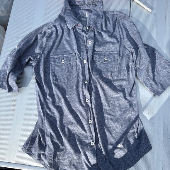 Stio Divide Top M Blue - Picture 1 of 3